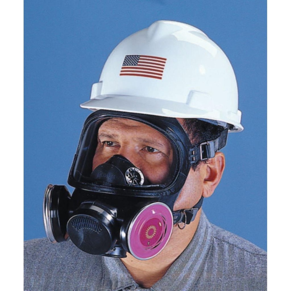 New MSA Ultra-Twin Full Face Mask Dual Filter, Adjustable Size Medium
